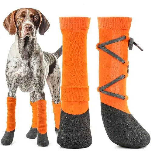 lesotc orange dog shoes with silicone soles