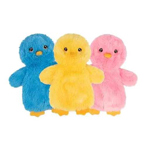Best Pet Supplies crinkle chicken plush dog toy in bright colors