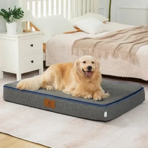 LIORCE XXL orthopedic dog bed with waterproof cover and wraparound zipper