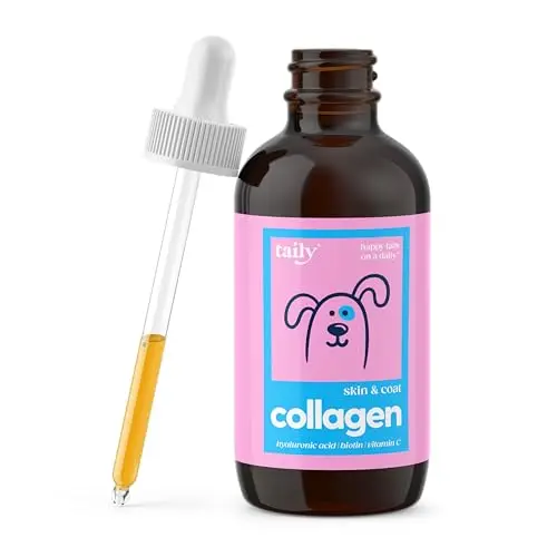 Taily Liquid Collagen supplement for dogs and cats in a dropper bottle