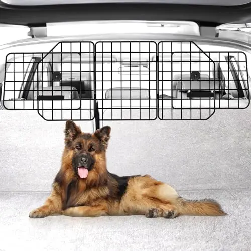 HAITRAL adjustable metal dog barrier for car back seat