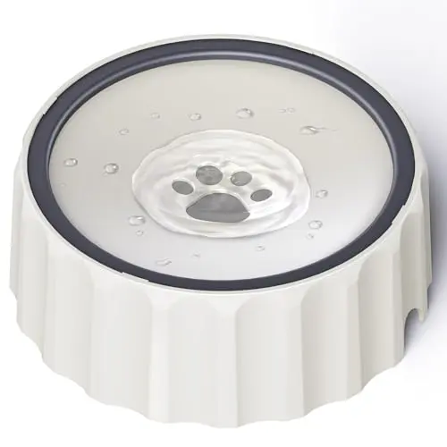 FORWH large white no-spill water bowl with floating disk, 70oz capacity