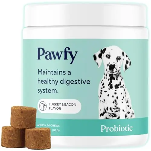 Pawfy probiotic chews for dogs in a package