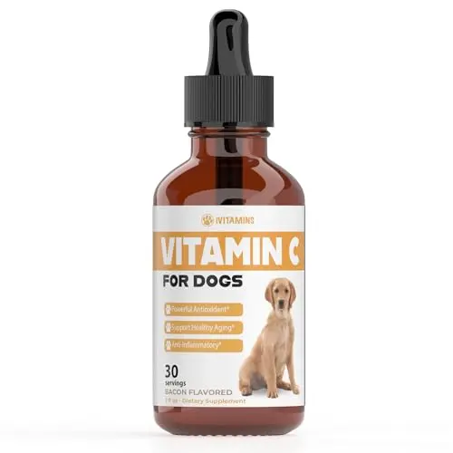 iVitamins vitamin C liquid drops for dogs with bacon flavor