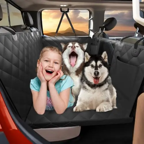 ROUWINNE Hard Bottom Back Seat Extender for Dogs Truck