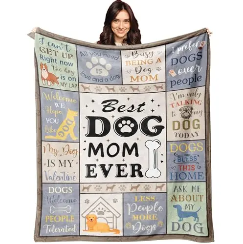 XALAZY dog-themed flannel throw blanket for cozy lounging