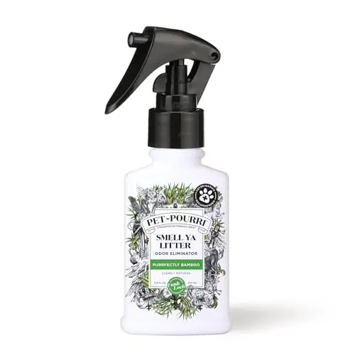 Pet-Pourri cat litter deodorizer spray bottle with bergamot bamboo scent