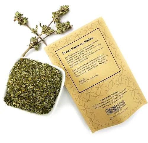 munchiecat organic catnip in a compostable paper pouch