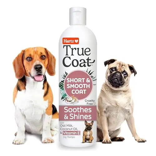 Hartz True Coat Dog Shampoo bottle for short and smooth coats