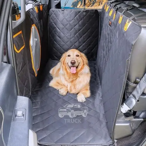 ITNAST Dog Seat Cover for Trucks with Fold-Up Seats