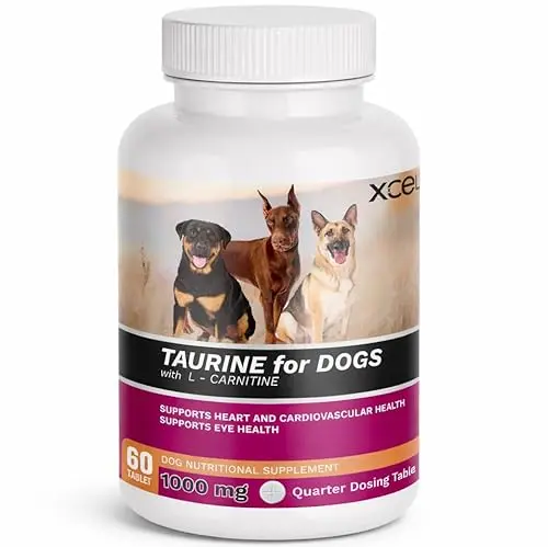 XCEL Taurine for Dogs 1000mg quarter-scored tablets