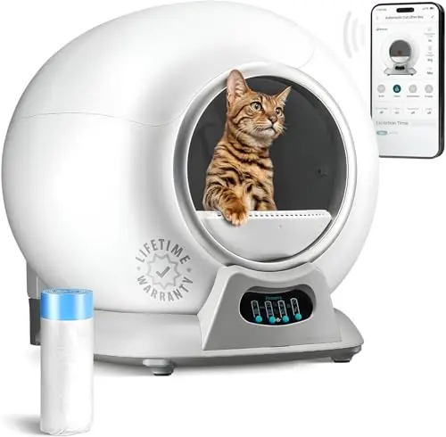 Petcove automatic self-cleaning litter box with triple odor control