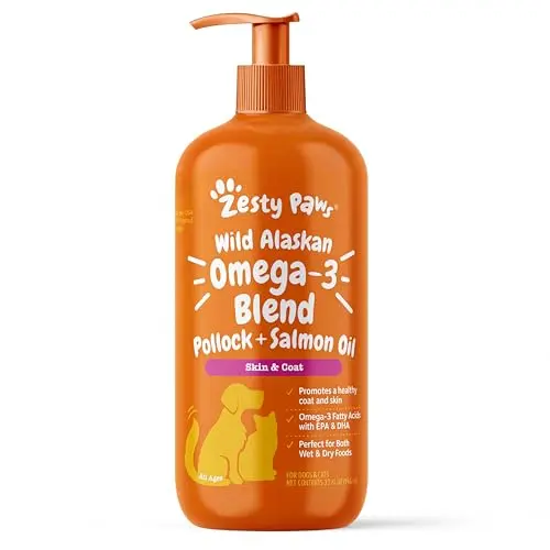Zesty Paws Wild Alaskan Omega-3 Blend oil for dogs and cats