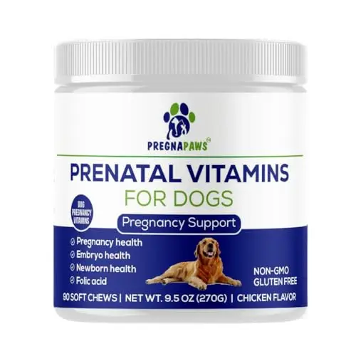 PREGNAPAWS Dog Prenatal Vitamins soft chews for pregnant dogs