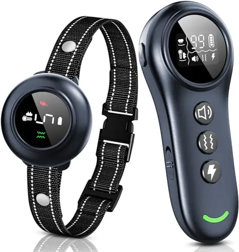 Colofrog 2-in-1 Dog Shock and Bark Collar with remote in black