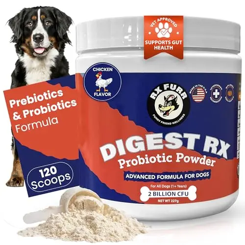 Rx Furr probiotic powder for dogs with superfoods