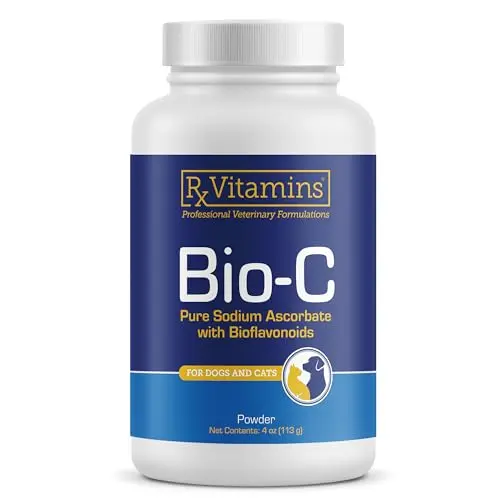 Rx Vitamins Bio-C powder supplement for dogs in a container