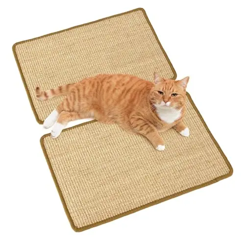 WEAVELYRICS natural sisal cat scratching mat 2-pack