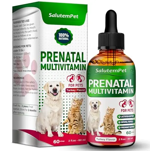 SalutemPet Dog Prenatal Vitamins liquid drops for pregnant dogs