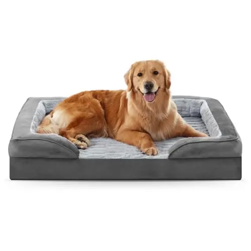 FURTIME Orthopedic Dog Sofa Bed for Large Dogs