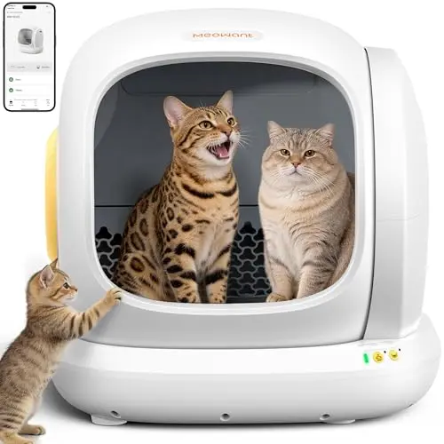 MeoWant yellow automatic self-cleaning cat litter box