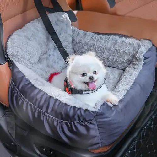 Oiilores dog car seat with memory foam padding