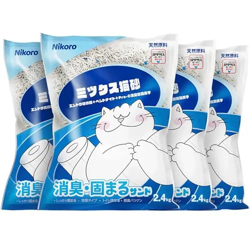 NIKORO Tofu cat litter with bentonite for clumping and dust-free use