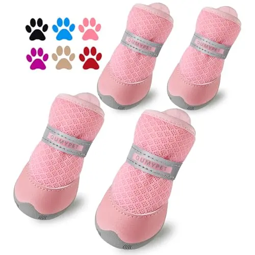 QUMY small pink dog boots for puppies
