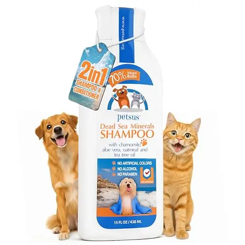 Petsus anti-itch relief dog and cat shampoo with Dead Sea minerals