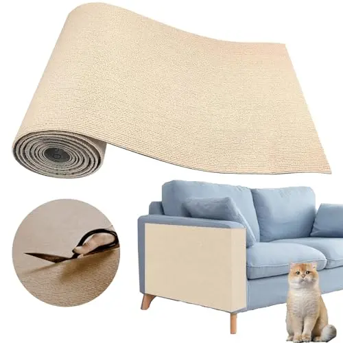 SREBAY adhesive trimmable cat scratching climbing carpet mat