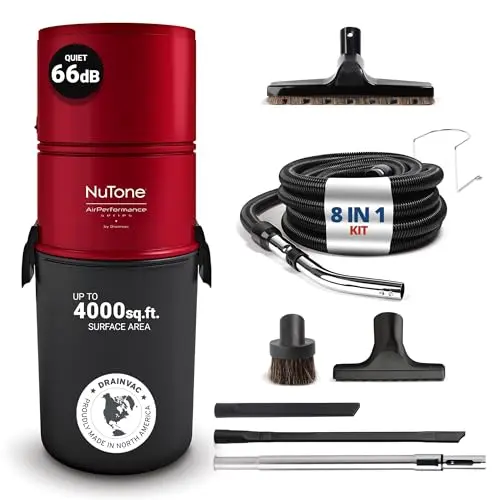 Drainvac Broan-nutone 550 Air Watts Central Vacuum System with canister design