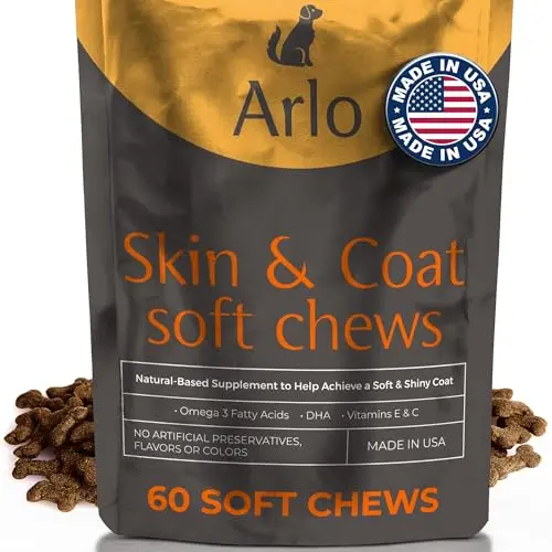 Arlo Pet Supplies Skin and Coat Supplement Soft Chews for dogs