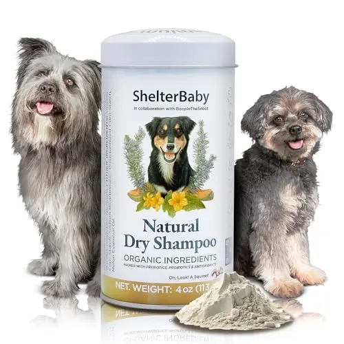 ShelterBaby Dry Shampoo powder for dogs with antifungal properties