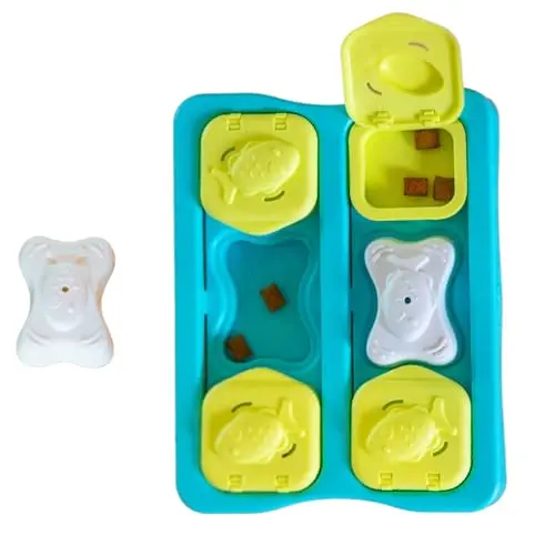 Catstages Kitty Cube blue interactive cat treat puzzle toy