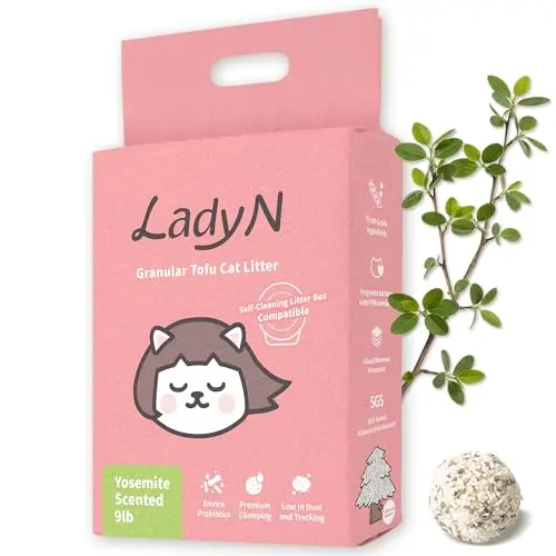 Lady N granular tofu cat litter bag with Yosemite scent