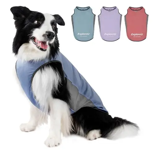 ExploreU water drop pattern dog cooling shirt made of soft, stretchy fabric