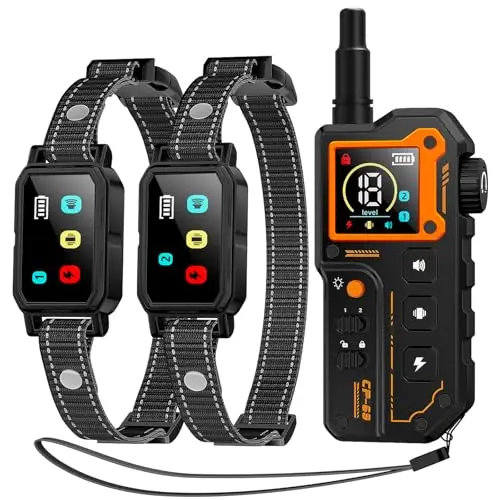 Aolulf AI shock collar for two dogs with remote featuring a flashlight