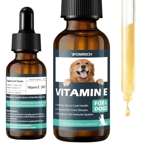 WOMRICH Vitamin E dropper for dogs supporting skin and liver