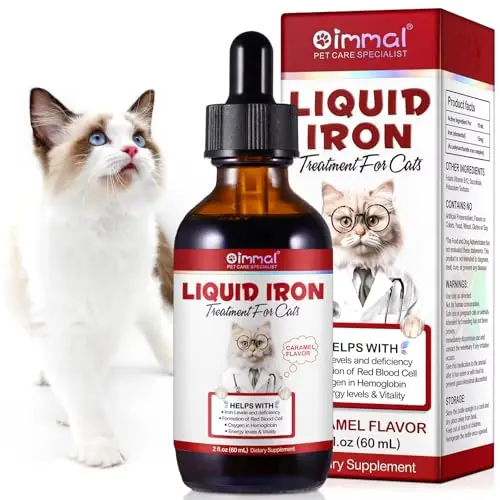 Zenpaws liquid iron supplement for cats in a 2 oz bottle