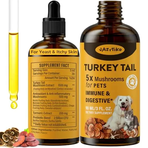 Jazytiko turkey tail mushroom liquid drops for dogs
