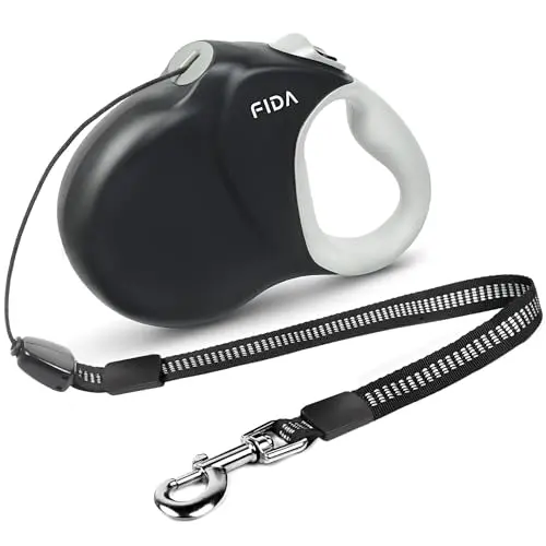Fida upgraded 30ft long retractable dog leash for open areas