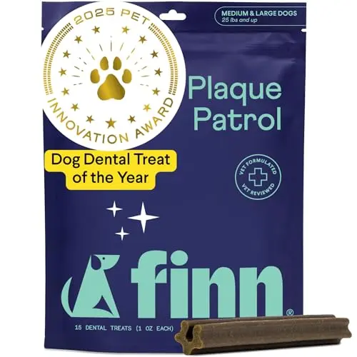 Finn Plaque Patrol all-natural dental chews for medium/large dogs