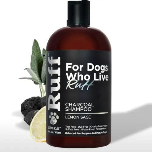 Ruff by Lillian Ruff activated charcoal dog shampoo for dry skin