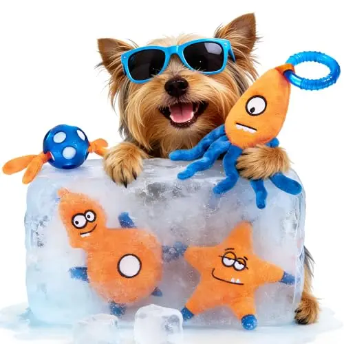 ADDPETS 4 pack frozen puppy toys for teething relief
