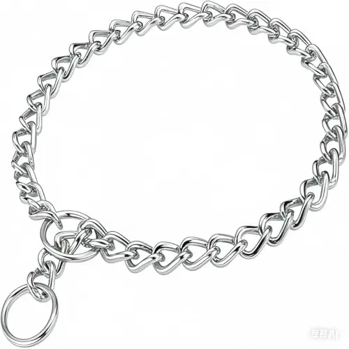 Serijoars metal slip link training choke collar for dogs