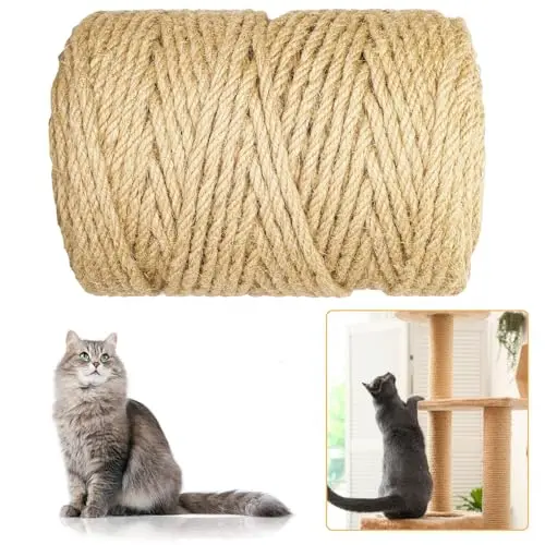 NISERELESA giant 295 foot spool of 1/4 inch thick sisal rope for major cat tree repairs