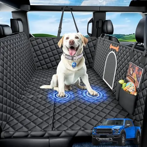 Bwakd XXL Truck Dog Seat Cover with Hard Bottom