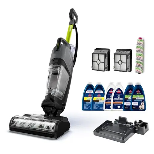BISSELL CrossWave HydroSteam Deluxe green vacuum mop with steam