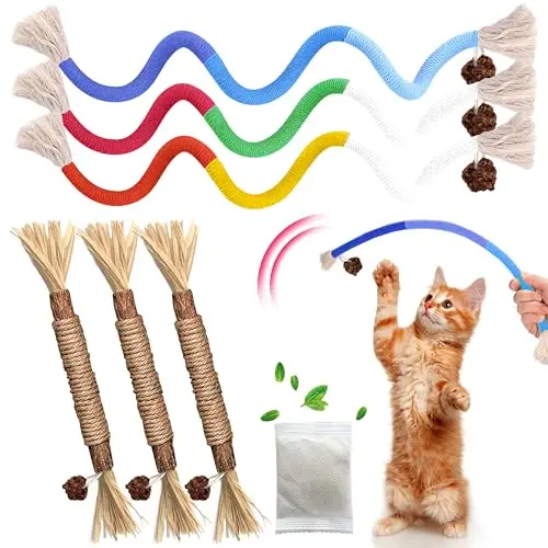 GBSYU chew rope and silvervine sticks interactive cat toys