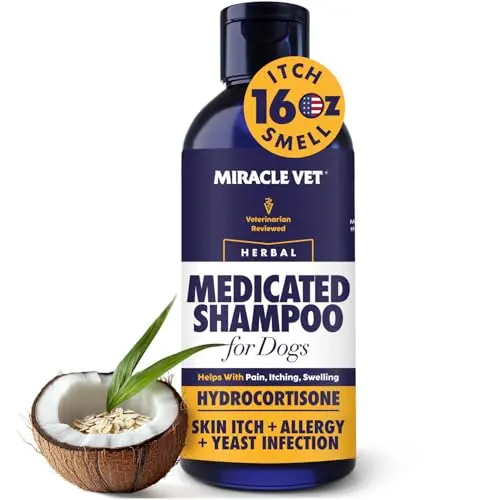 Miracle Vet Medicated Dog Shampoo for itchy skin relief